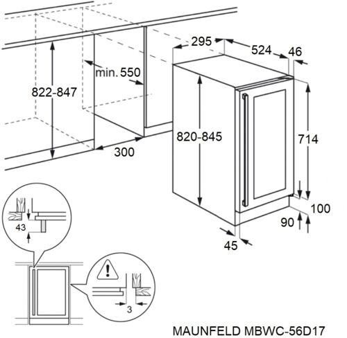 Винный шкаф Maunfeld MBWC-56D17