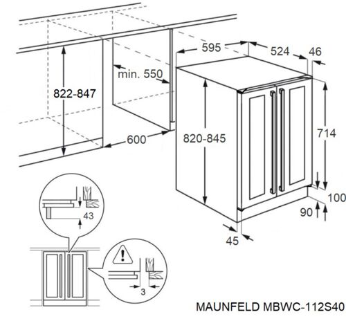 Винный шкаф Maunfeld MBWC-112S40