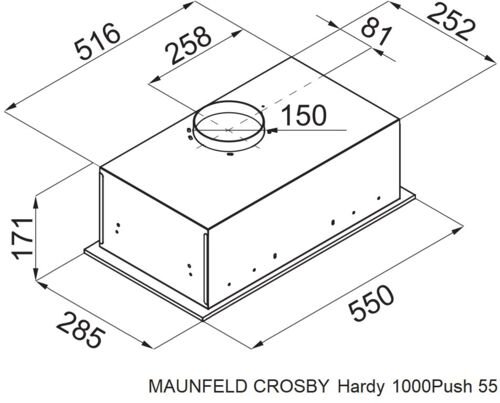 Вытяжка Maunfeld Crosby Hardy 1000 Push черный