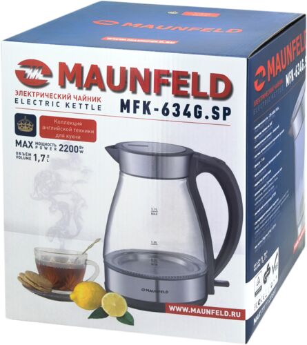 Чайник Maunfeld MFK-634G.SP стекло прозрачное
